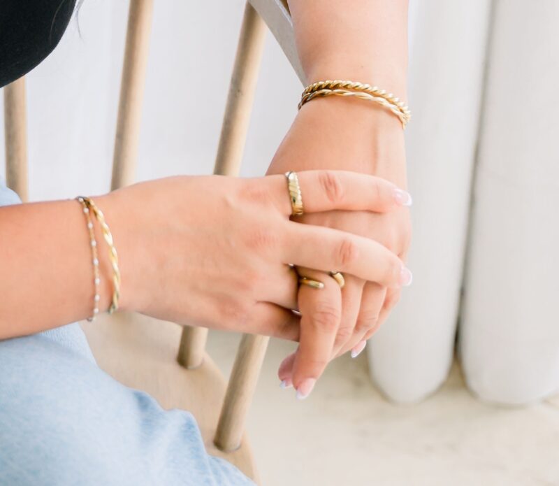 Double Line Love line Cuff