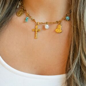 Peace & Love Charm Necklace